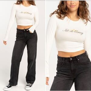 nwt CONEY ISLAND PICNIC ‘Isle de Coney’ Cropped Stretch Cotton Tee - Size XL